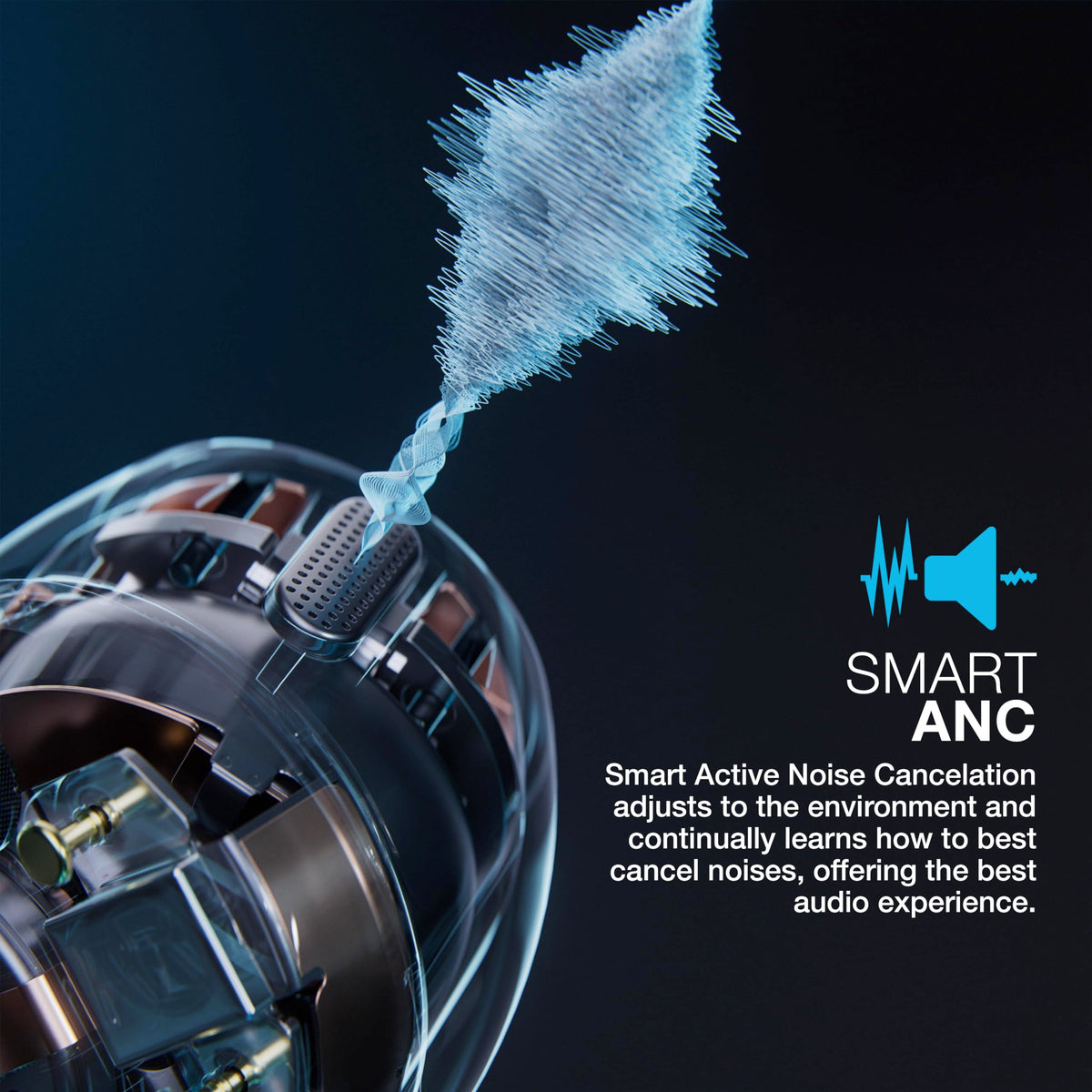 JLab Epic Lab Edition dynamic driver detail emphasizing deep bass performance.