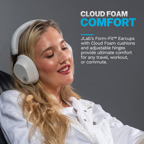 JLab Epic Lux cloud foam earcups for all-day comfort