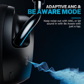 JLab Epic Lux Lab Edition graphite earcups highlighting Cloud Foam comfort