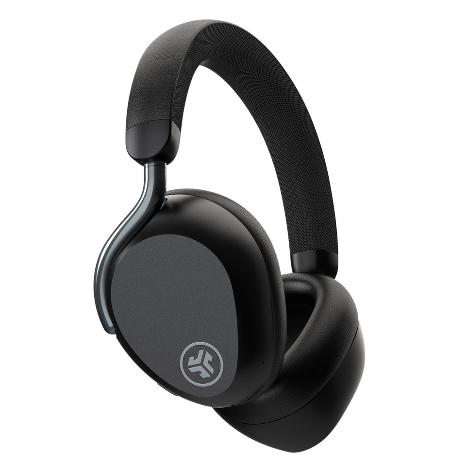 JLab Epic Lux Lab Edition headphones in graphite from the front for immersive Hi-Res audio