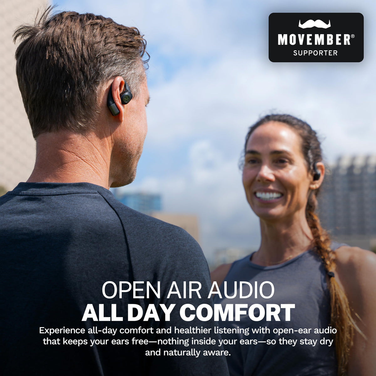 JLab Epic Open Sport Earbuds Hi-Res Audio with 14.2mm drivers for clarity