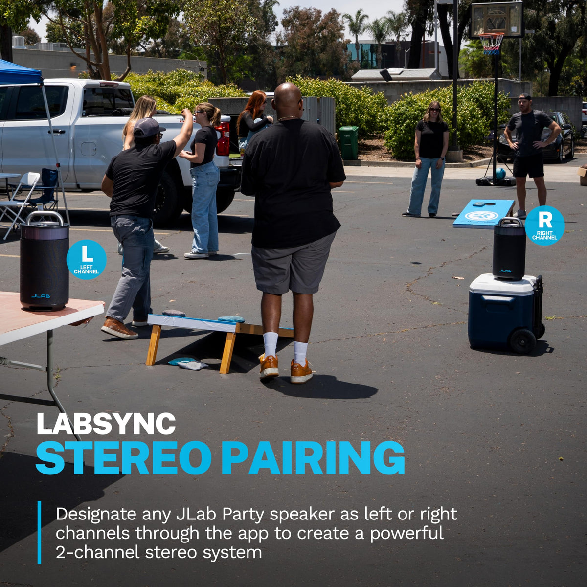 JLab Epic Party long battery life powering outdoor playlists