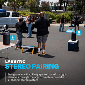 JLab Epic Party long battery life powering outdoor playlists