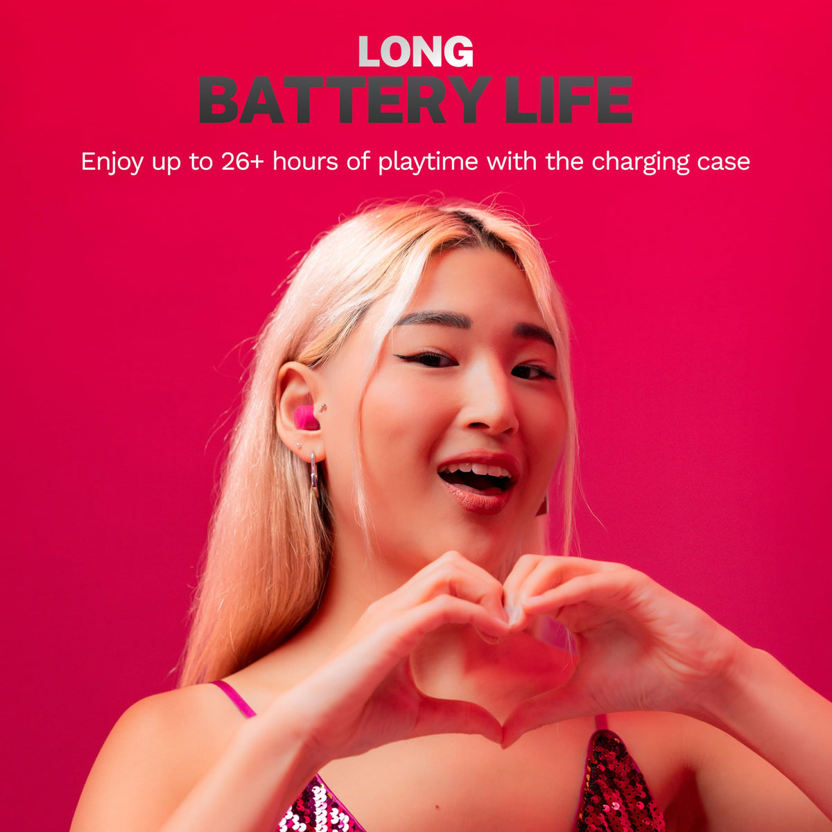 JLab Go Air Pop+ dual-connect feature allows independent ear use for calls.