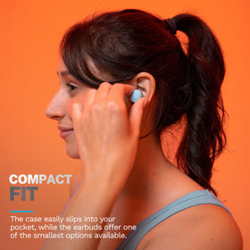 JLab Go Air Pop+ gel tips in S,M,L for a comfortable seal