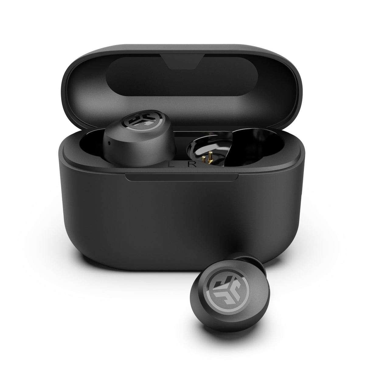JLab Go Air Pop+ being used while running, JLab secure fit for workouts