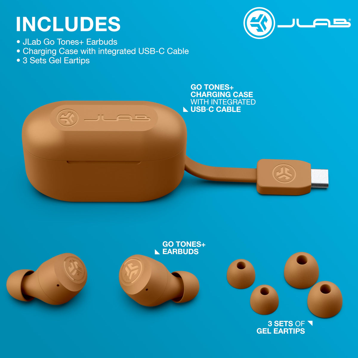 JLab product label and warranty card showing brand assurance and 2-year warranty