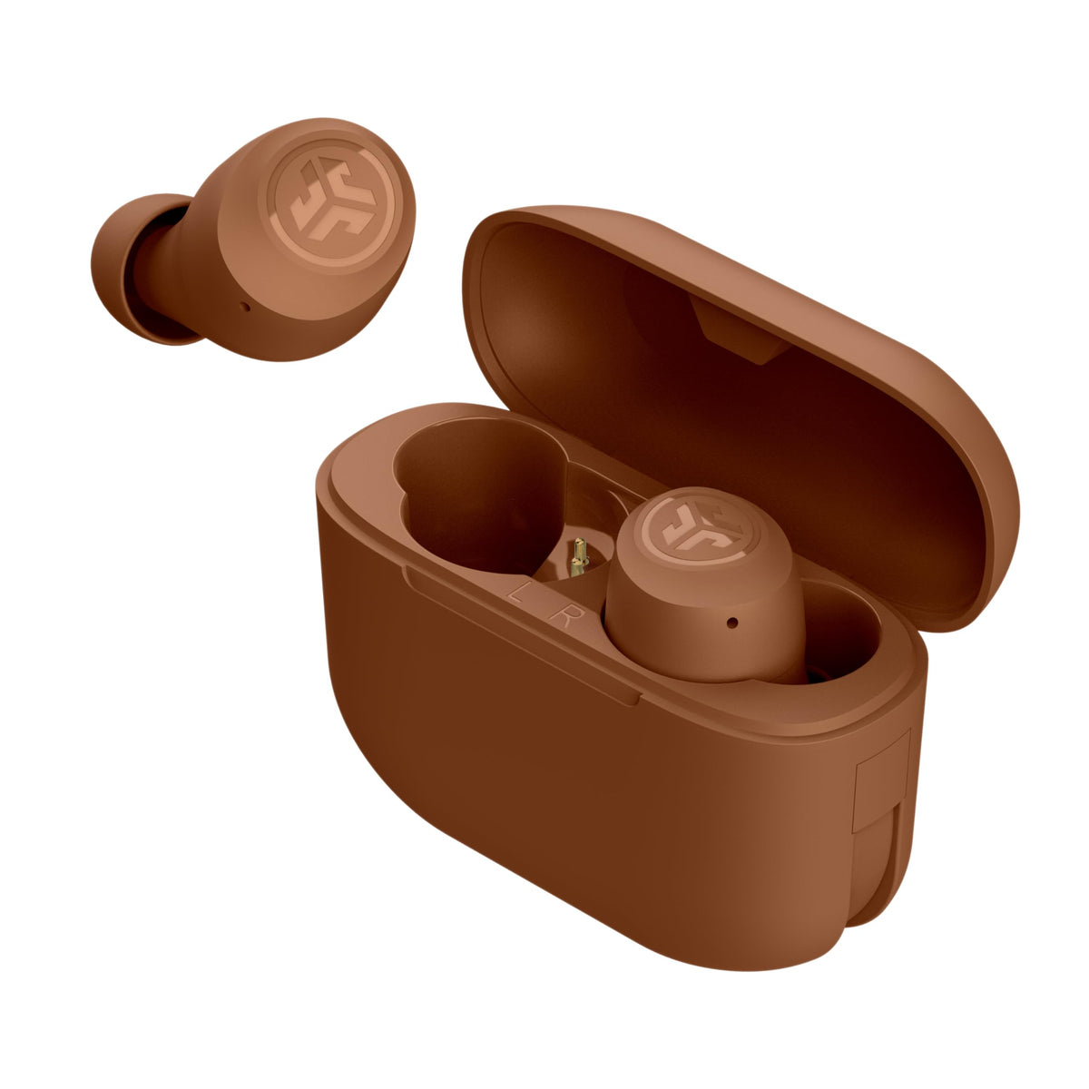 JLab Go Air Pop+ Touch Controls manage music and calls with a tap.