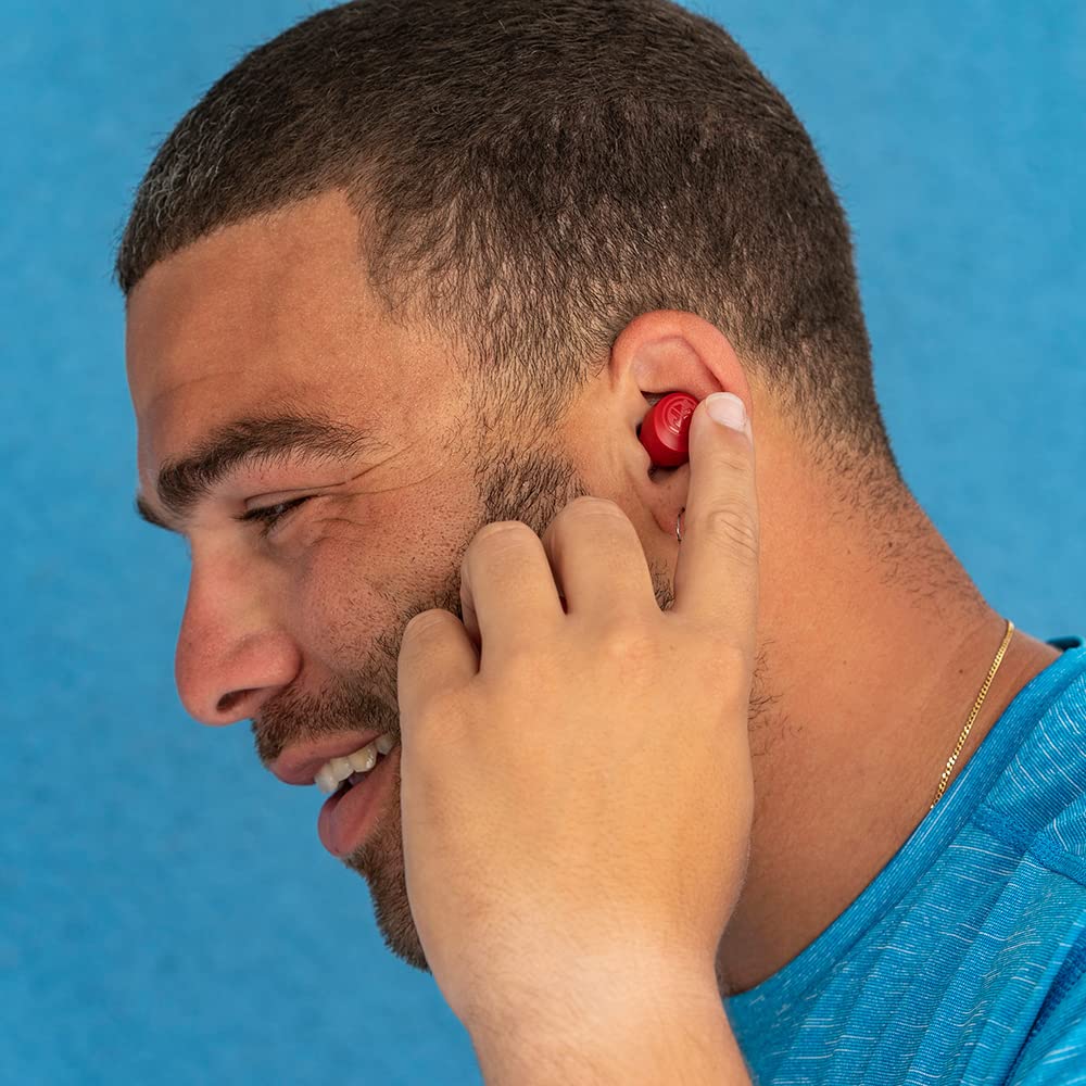 JLab Go Air Pop Rose MEMS mic delivers clear calls.