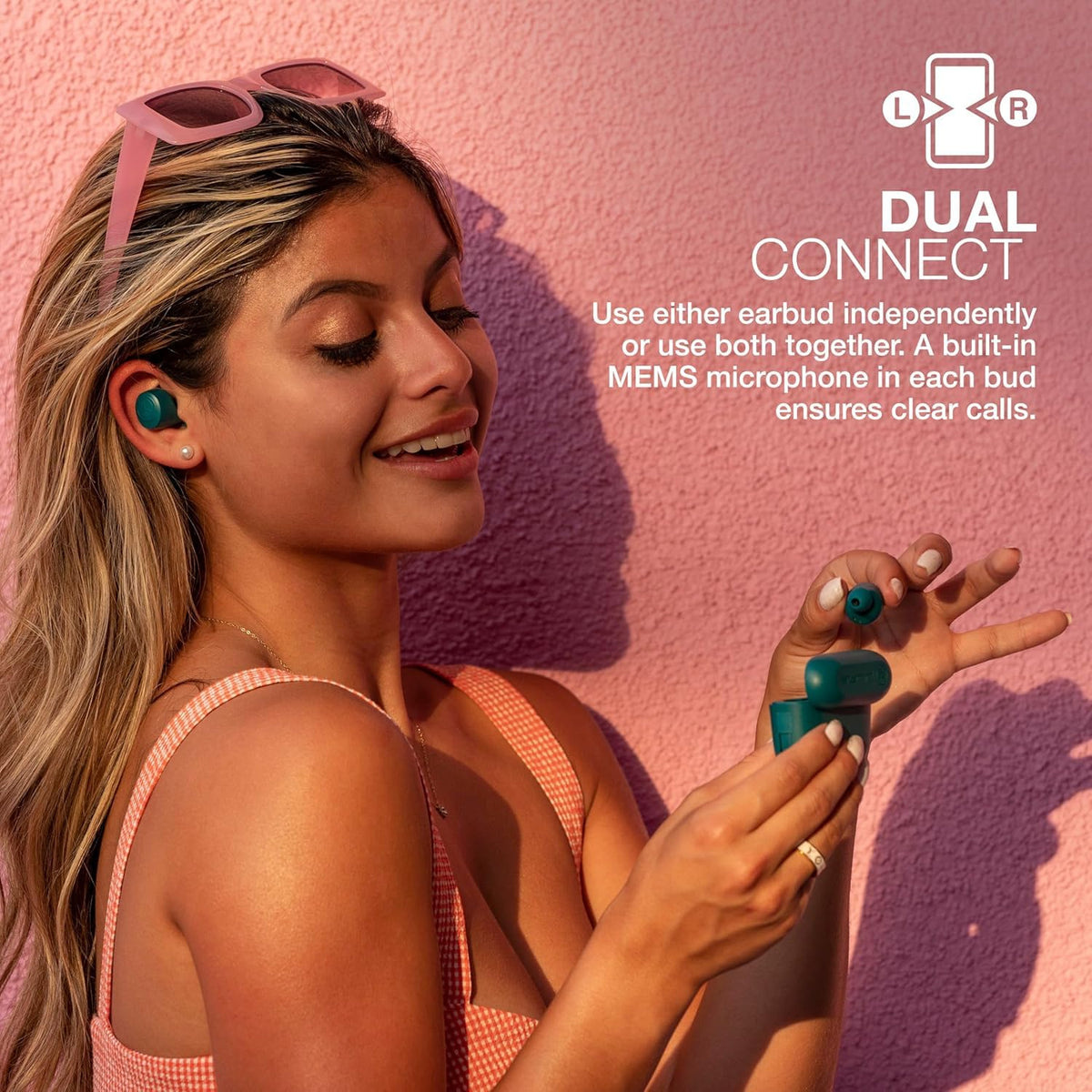 JLab Go Air Pop+ USB‑C charge port on case, showing fast standardized charging