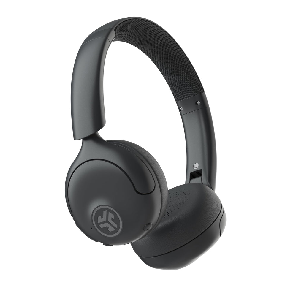 JLab Go Lux front view showing Graphite finish and sleek design, ideal for commuting