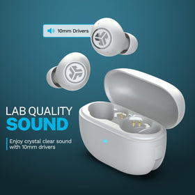 JLab Go Pop ANC in-ear fit with gel tip for secure comfort and improved noise isolation