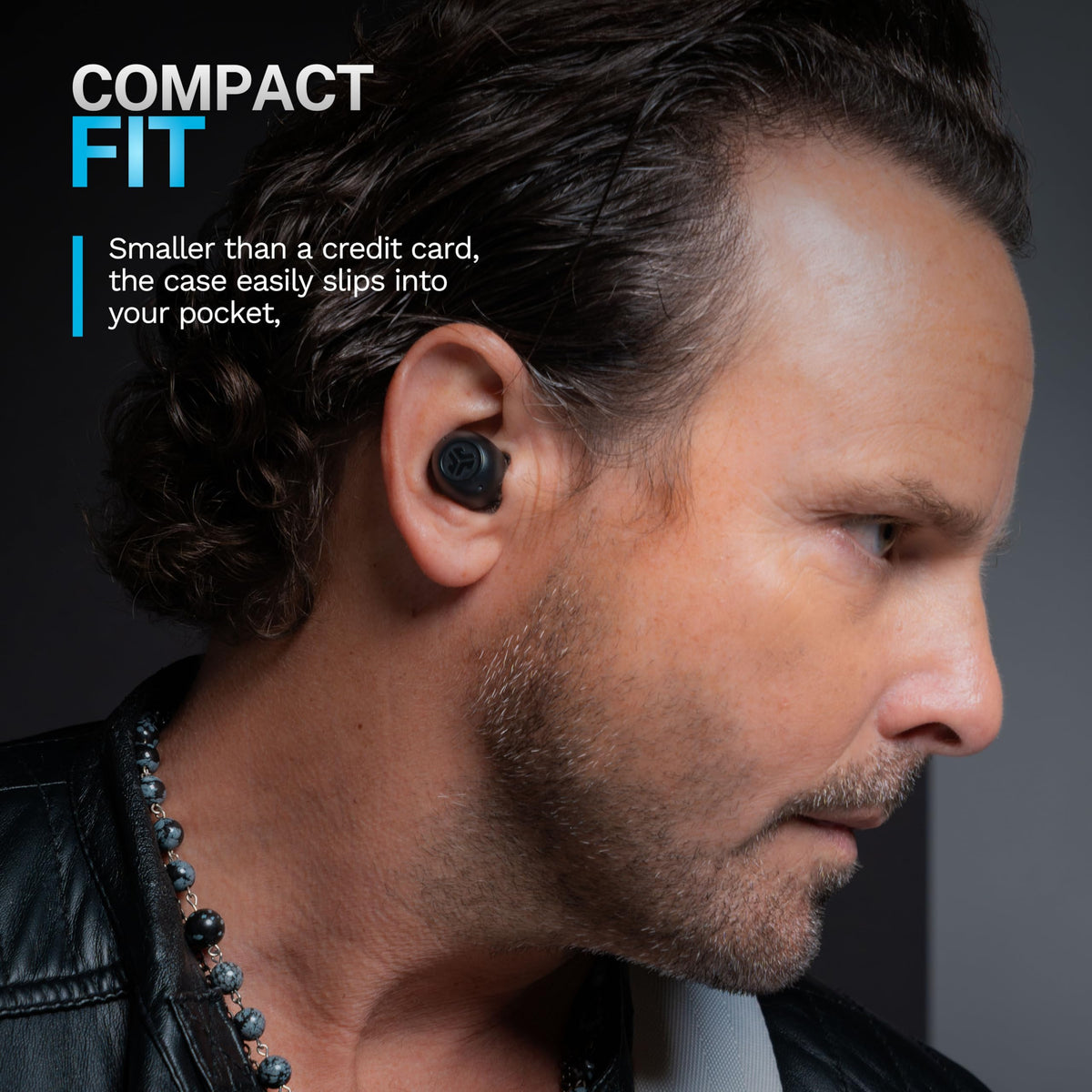 JLab Go Pop ANC touch controls demo on earbud highlighting easy mode switching benefit