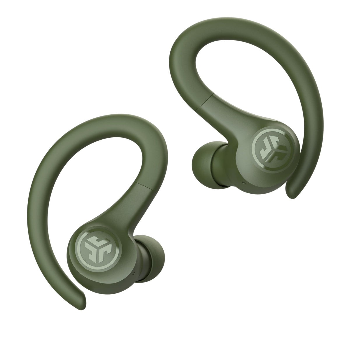 JLab Go Sport+ in-ear during run demonstrating stable fit and sweat resistance