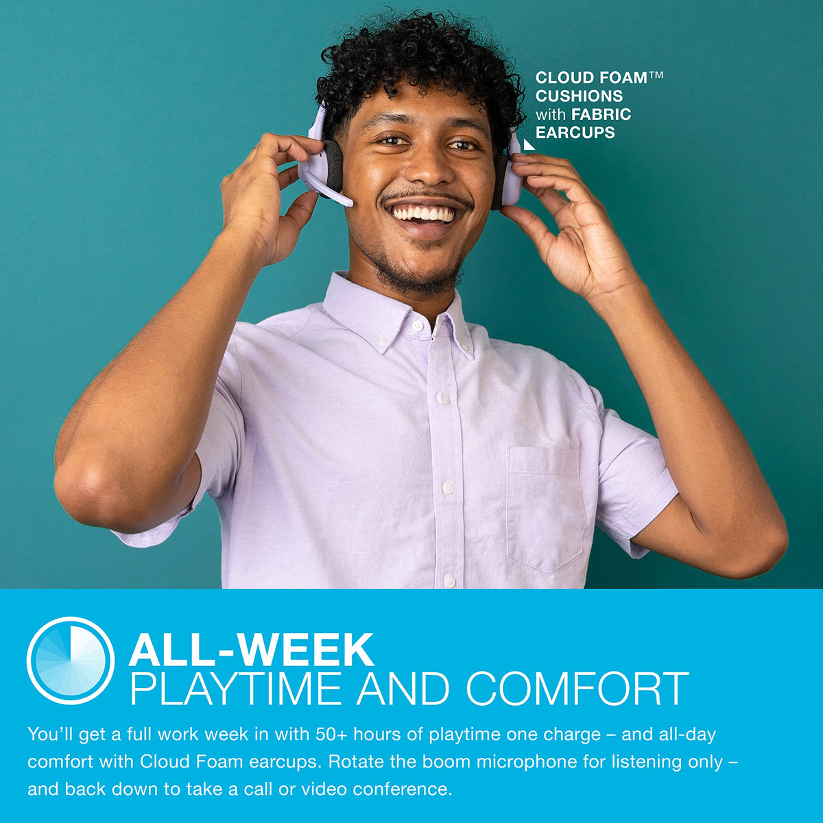JLab Go Work Pop Bluetooth multipoint keeps two devices connected.