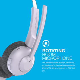 JLab Go Work Pop portable design supports travel-friendly use.