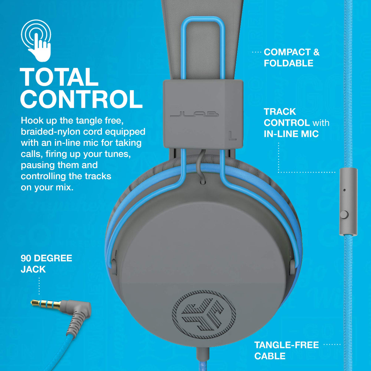 JLab JBuddies padded ear cups provide comfortable wear during classroom and home activities.