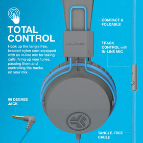 JLab JBuddies padded ear cups provide comfortable wear during classroom and home activities.