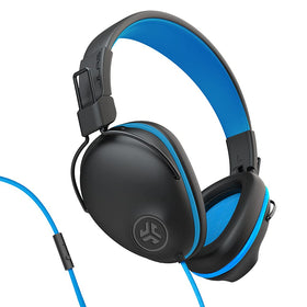 JLab JBuddies Pro over-ear headphones in blue for classroom focus