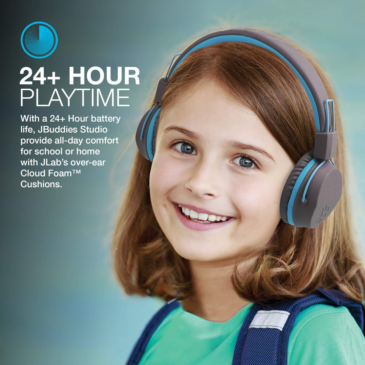 Built-in mic and controls support calls and virtual learning