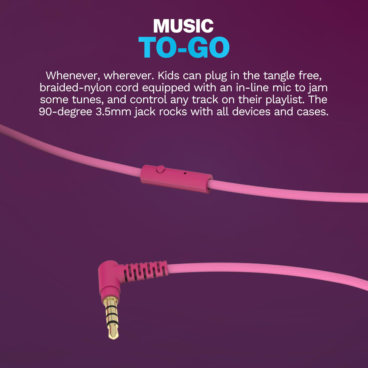 JLab JBuddies Studio on-ear headphones with built-in mic for calls and remote learning.