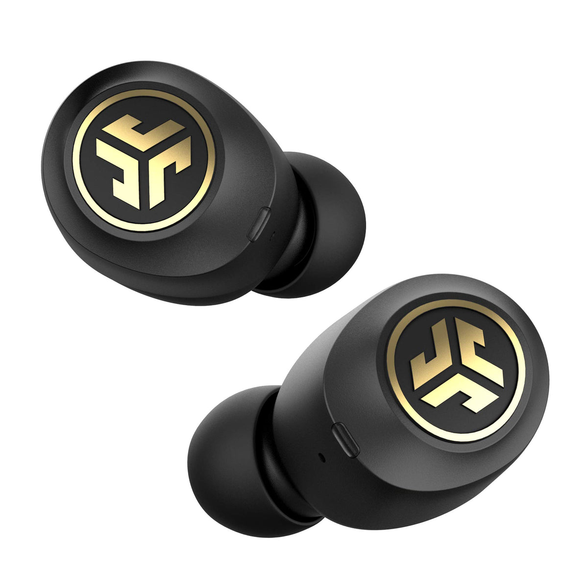 JLab JBuds Air Icon charging case in use with on-the-go power indicator