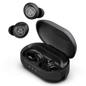JLab JBuds Air Pro in charging case offers up to 36 hours total battery life.