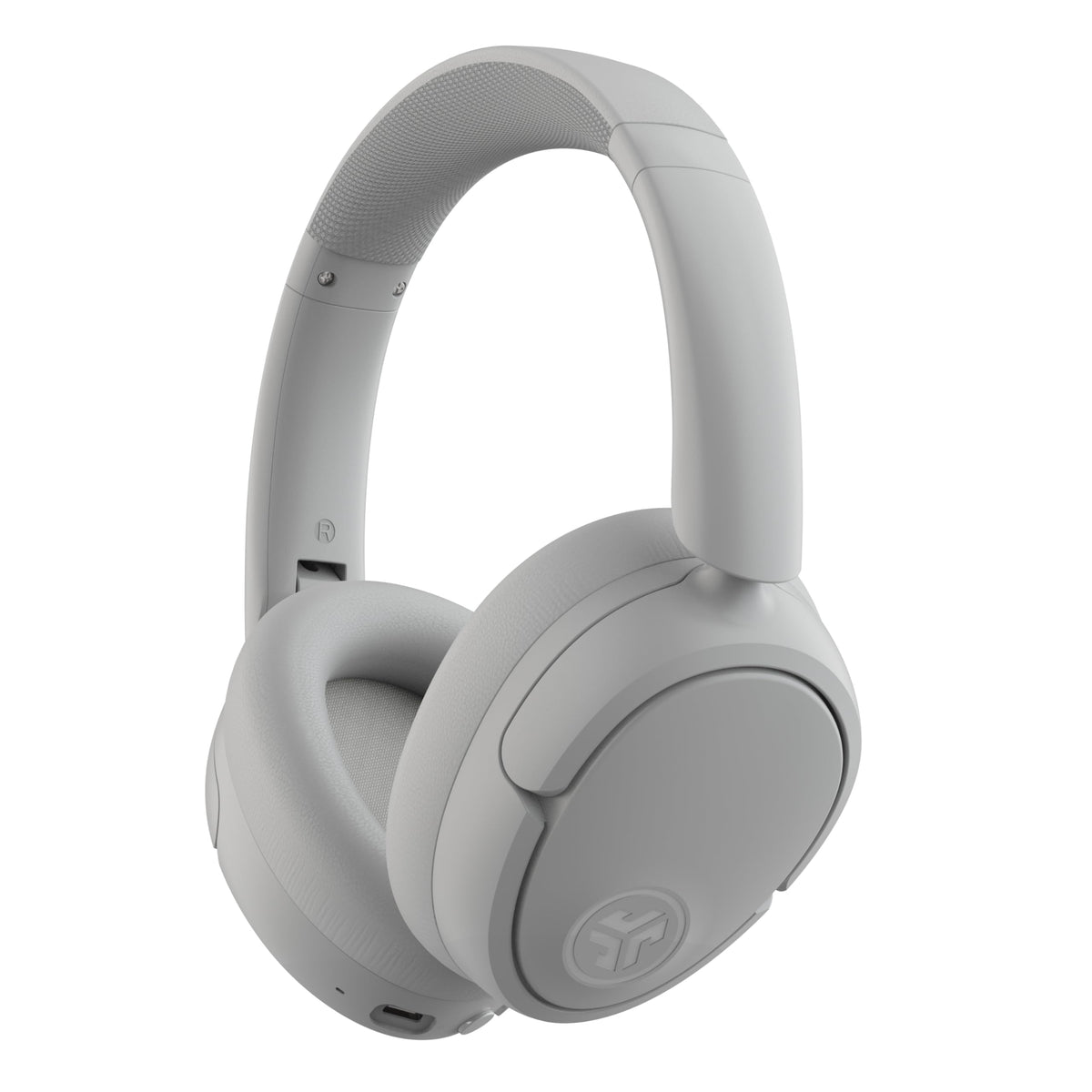 JLab JBuds Lux ANC front view showing sleek cloud white finish and comfort