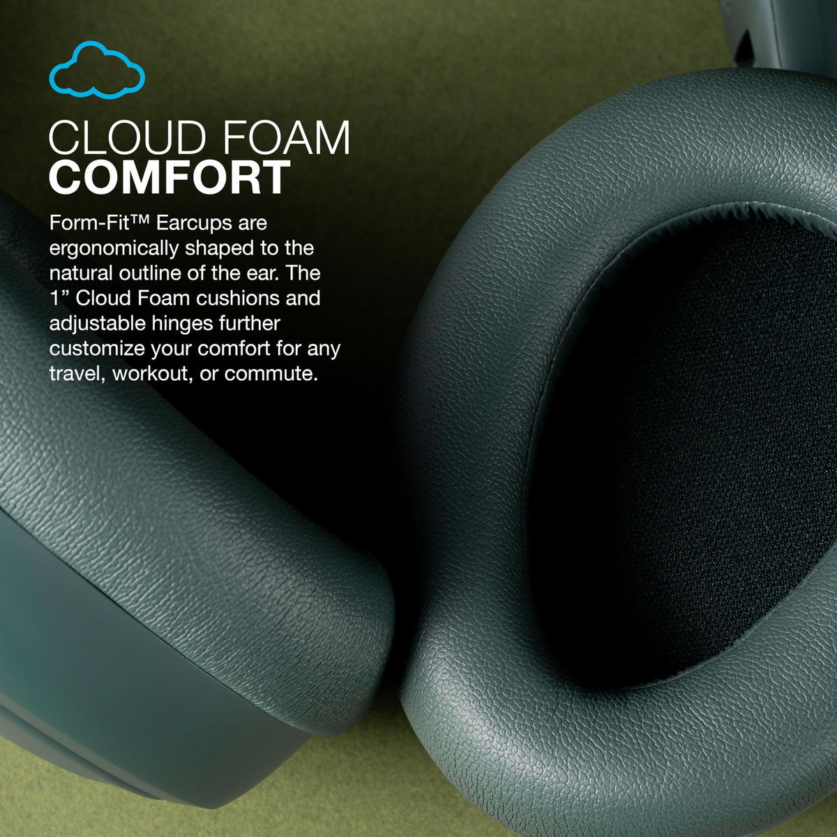 JLab JBuds Lux ANC headband cushion image showing plush support for long-wear reliability