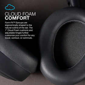 JLab JBuds Lux worn by commuter demonstrating noise reduction benefit