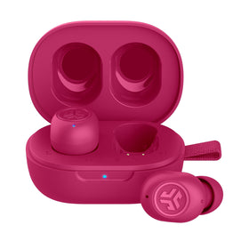 JLab JBuds Mini front packaging showing product and color, highlights portability