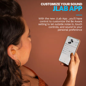 JLab App EQ screen illustrating customizable sound control and presets