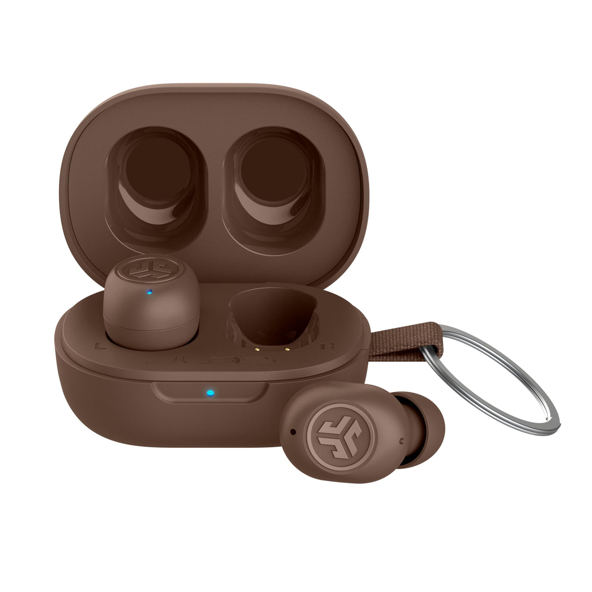 JLab JBuds Mini Tones front packaging showing compact design and benefits