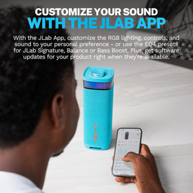 JLab JBuds Party app enables RGB and EQ customization.