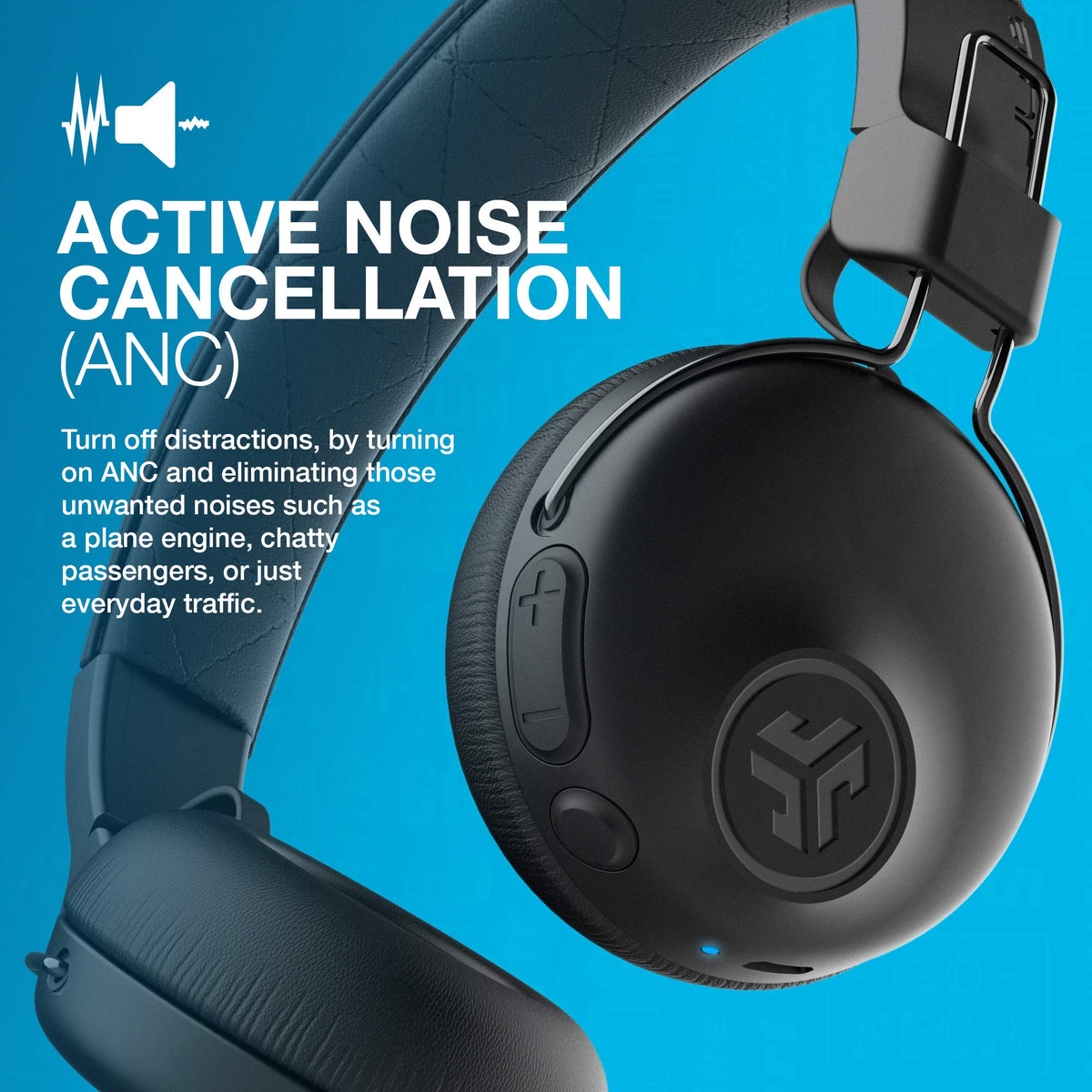 JLab Studio ANC on-ear headphones using Bluetooth multipoint for seamless device switching