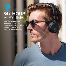 JLab Studio ANC on-ear headphones with cloud foam earcups for all-day comfort