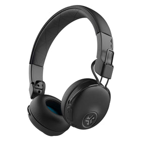 JLab Studio ANC on-ear headphones folded for compact travel and storage