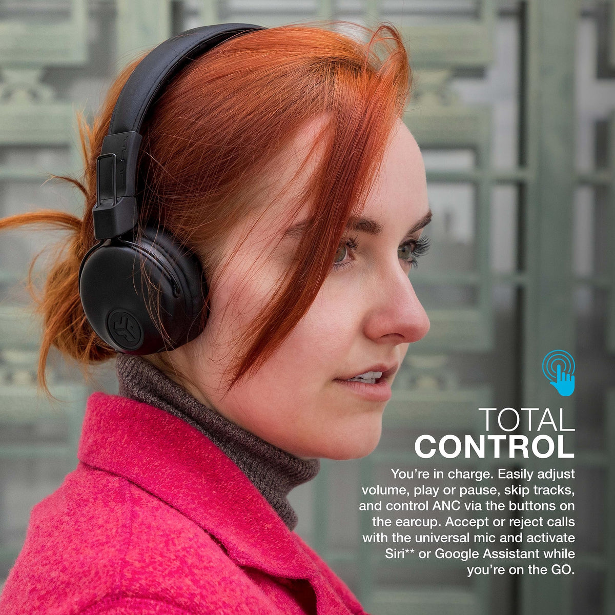 JLab Studio+ Gen 2 headphones displaying multipoint Bluetooth 5.3 connection for seamless switching.