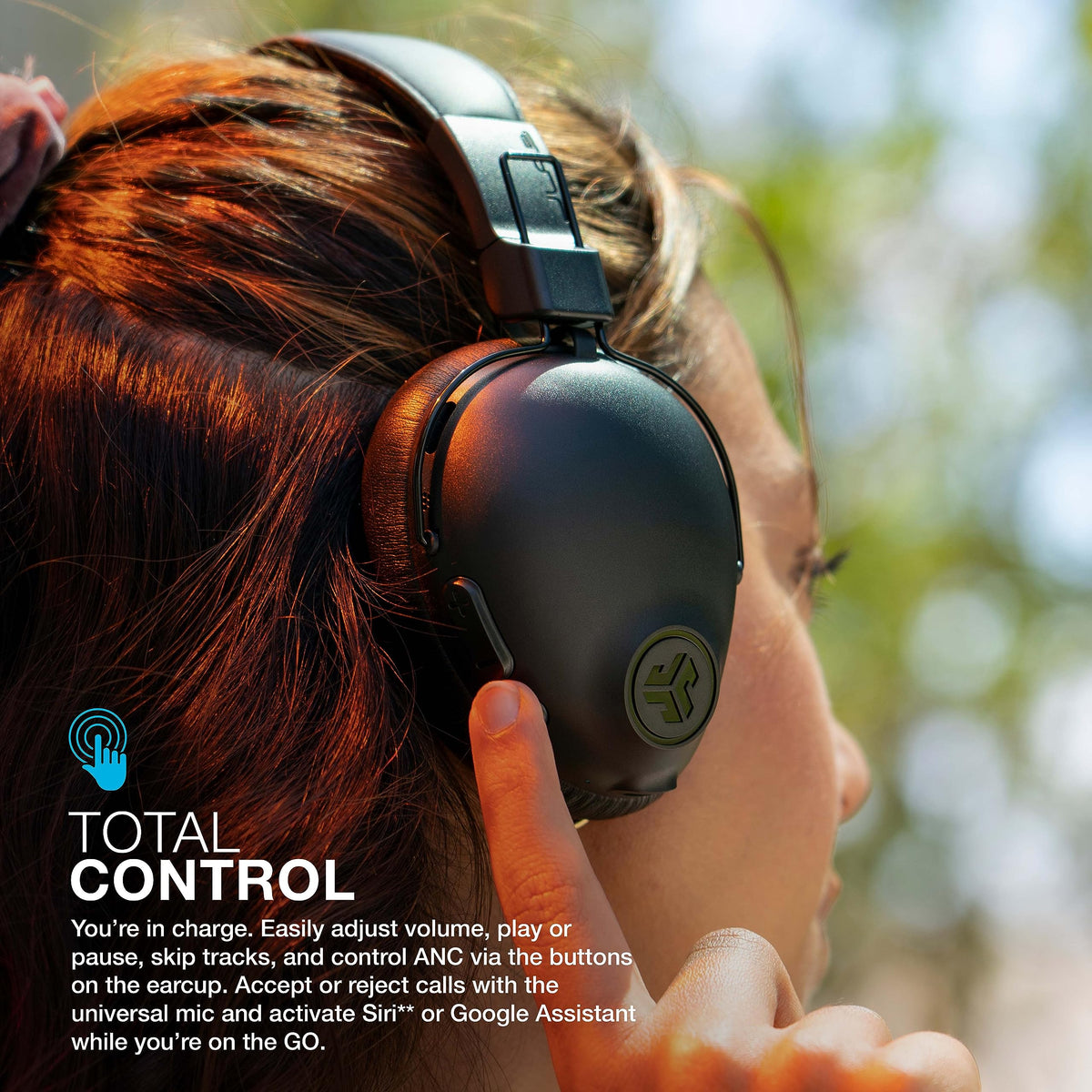 JLab Studio Pro ANC headphones with 45-hour battery life on a single charge.