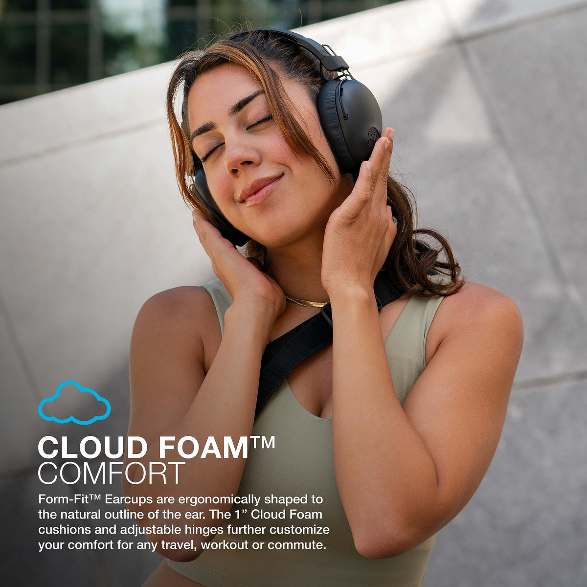 JLab Studio Pro ANC headphones demonstrating smart hybrid ANC in real-world environments.
