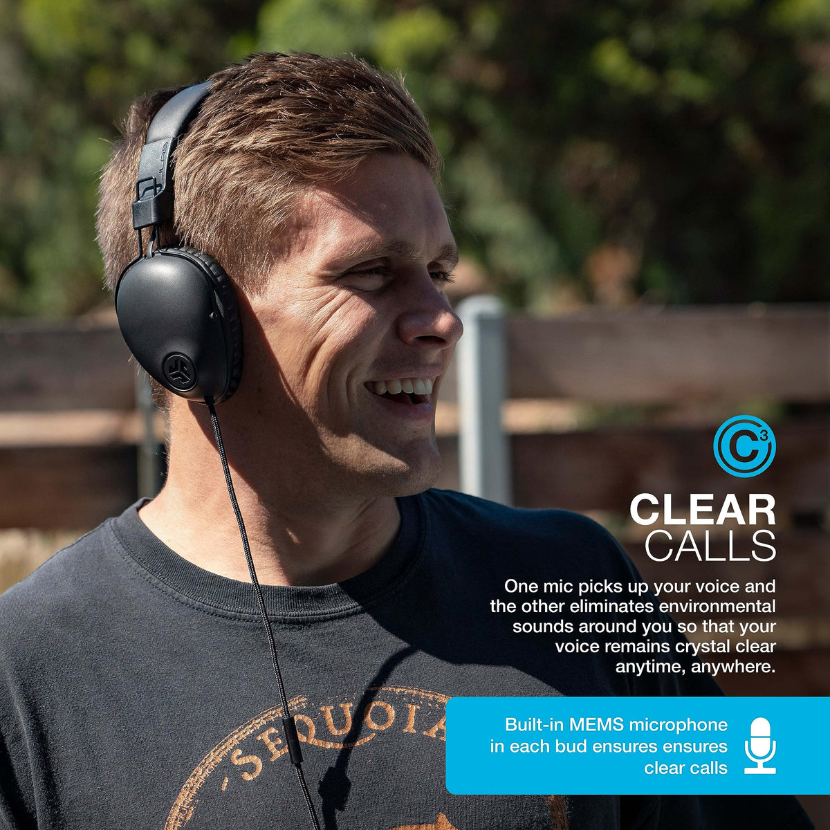 JLab Studio Pro tangle-free braided cord reduces clutter during workouts and commutes