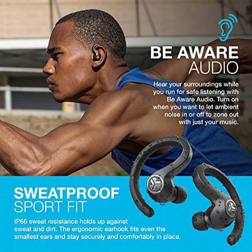 JLab JBuds Air Sport IP66 sweat resistance for rugged workouts
