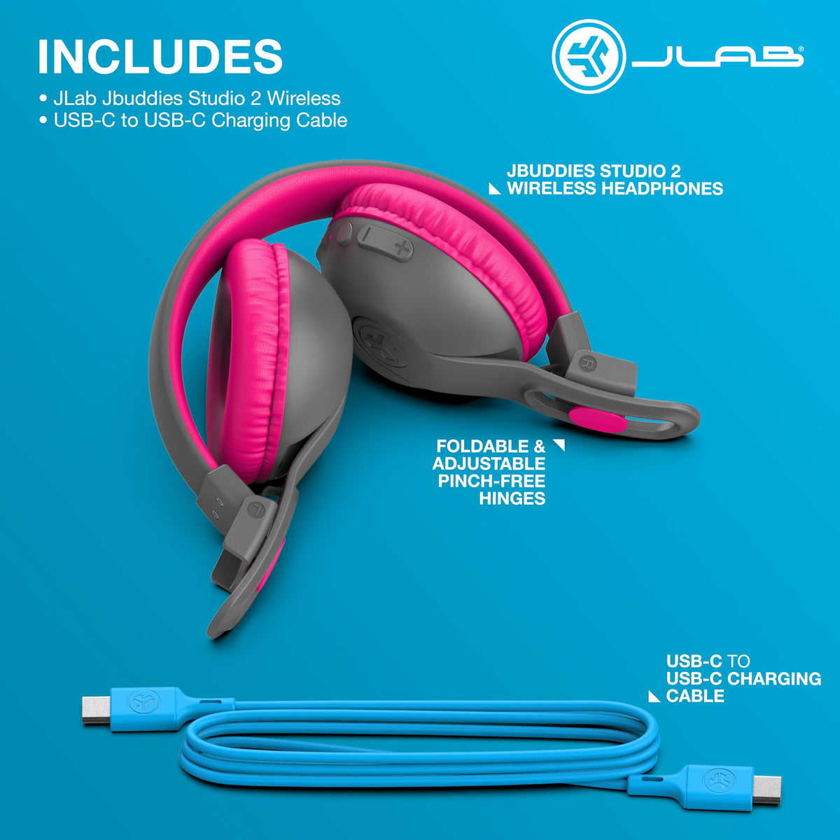JLab JBuddies Studio 2 cloud foam comfort for long-wear sessions
