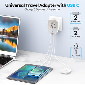 JMFONE multi-socket design enables simultaneous charging of several devices