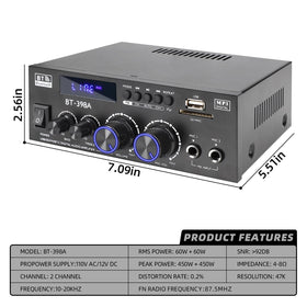 Joengoep BT-398A digital inputs with optical and coaxial cables connected to TV for cleaner audio