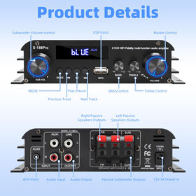 Joengoep amplifier rear connection ports and speaker terminals for flexible hookups