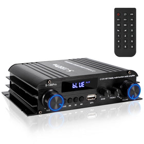 Joengoep amplifier front panel showing controls and USB for easy use