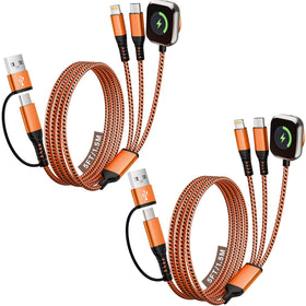 Jogrytece 2-pack 5ft travel charger closeup showing durable nylon braided cable