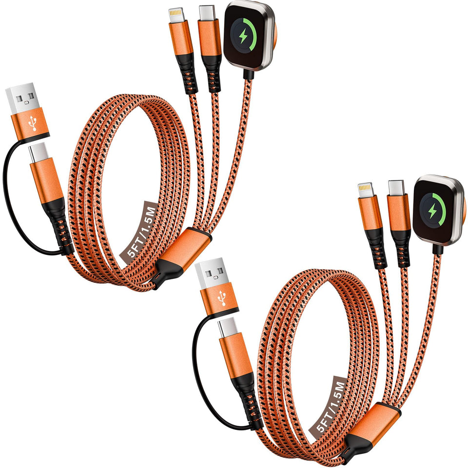 Jogrytece 2-pack 5ft travel charger closeup showing durable nylon braided cable