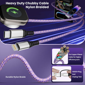 Jogrytece durable nylon-braid cable resists fraying and overheating